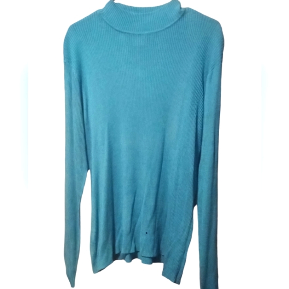 Pendleton 100% Silk Turtleneck Shirt Women's Size 3X Minimalist Basic Ca…